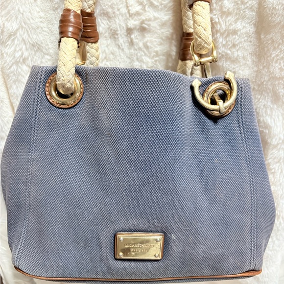 PROJECT MICHAEL Michael Kors blue Tote with Tan Accents PROJECT - Picture 2 of 12